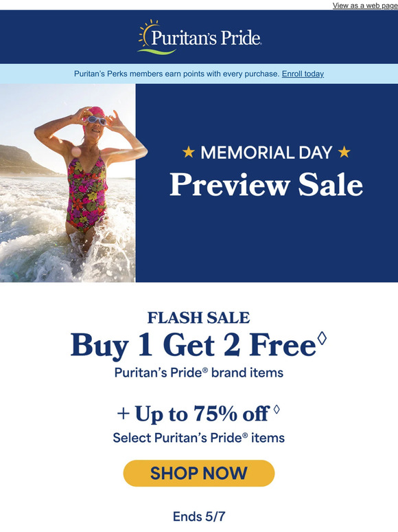 Puritan's Pride Memorial Day Sale Exclusive PREVIEW Milled
