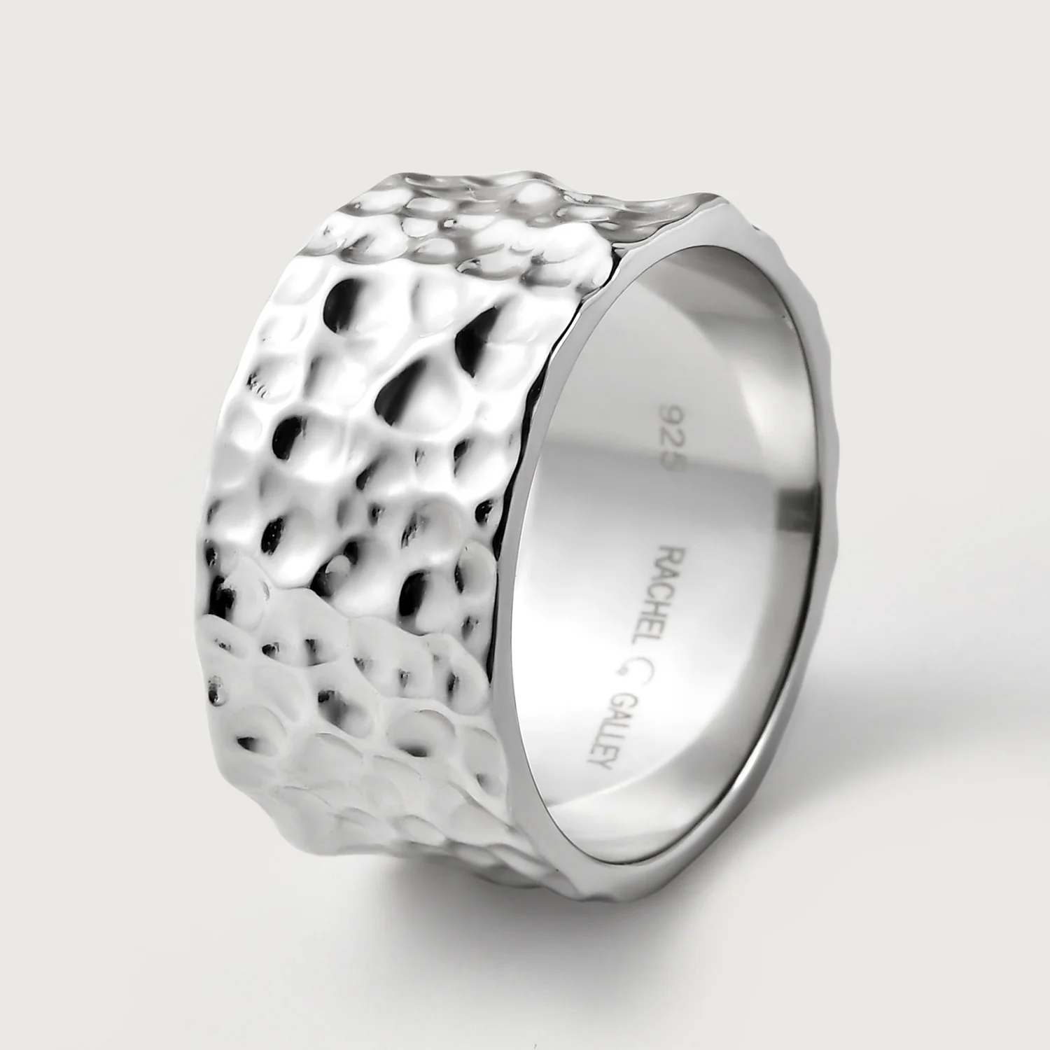 Image of Grecian Hammered Silver Stacking Ring