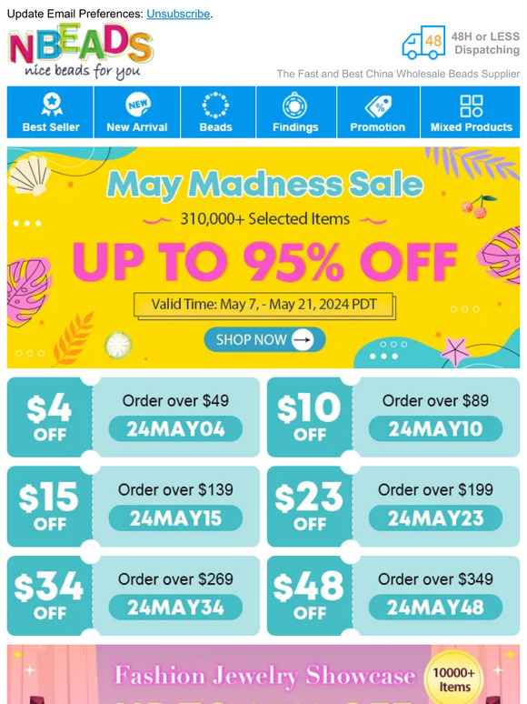 May Madness Sale Up To 95% OFF! Don't miss this offer!