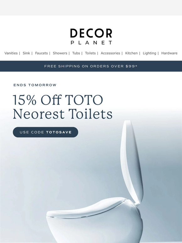 Decor Planet: Ends Tomorrow - Save 15% on Luxury Toilets | Milled