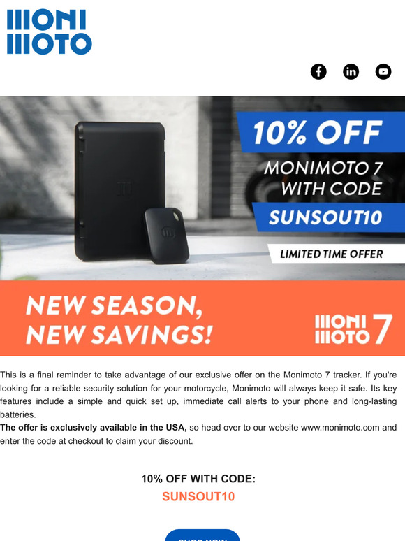 Few Days Left - Get 10% Off Monimoto GPS Tracker