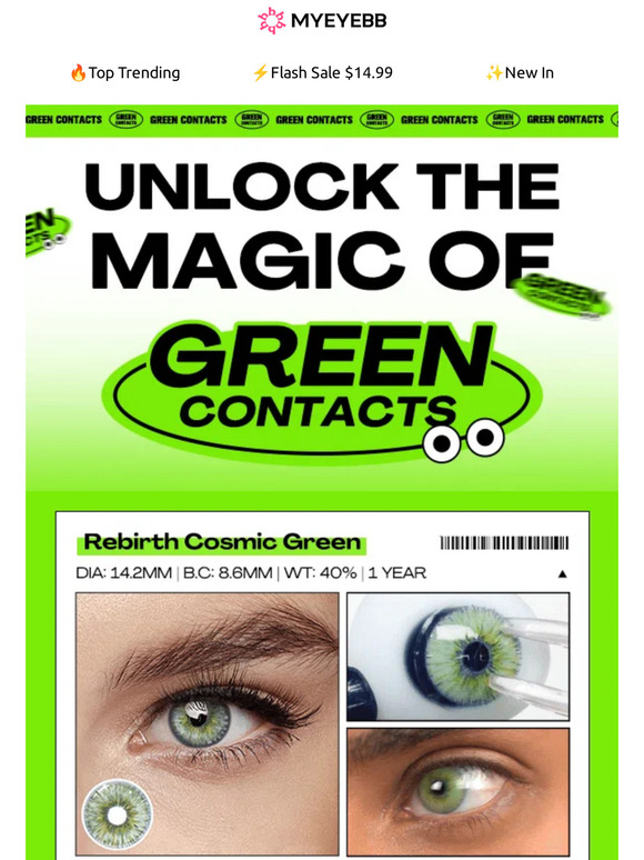 Unlock the Magic of Green Contacts🌱