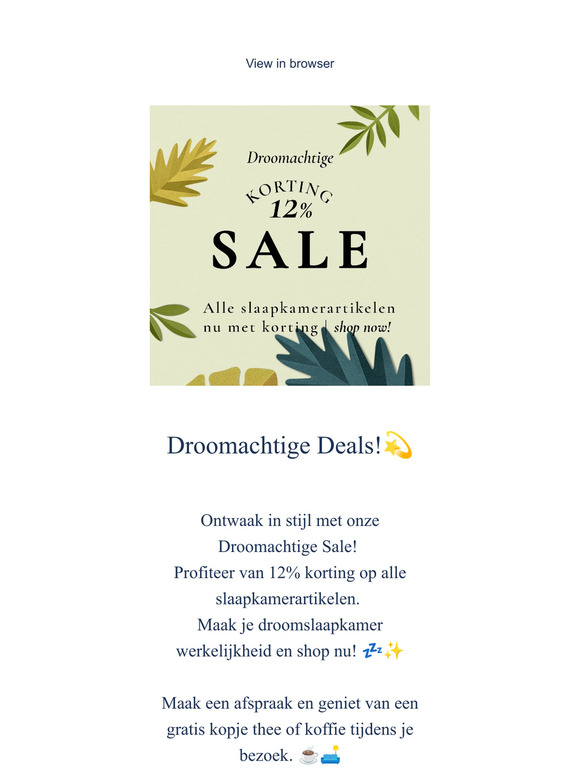 Droomachtige Deals💤 : Ontwaak in Stijl met Onze Slaapkamer Sale!✨