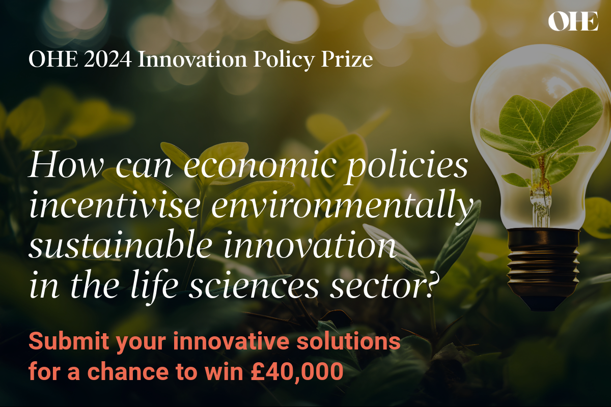 OHE 2024 Innovation Policy Prize. Submit your innovative solutions for a chance to win £40,000. Image links to site