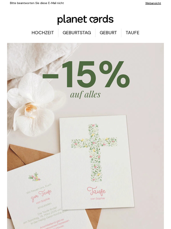 🎉  -15% auf alle Karten für Ihre Veranstaltungen!