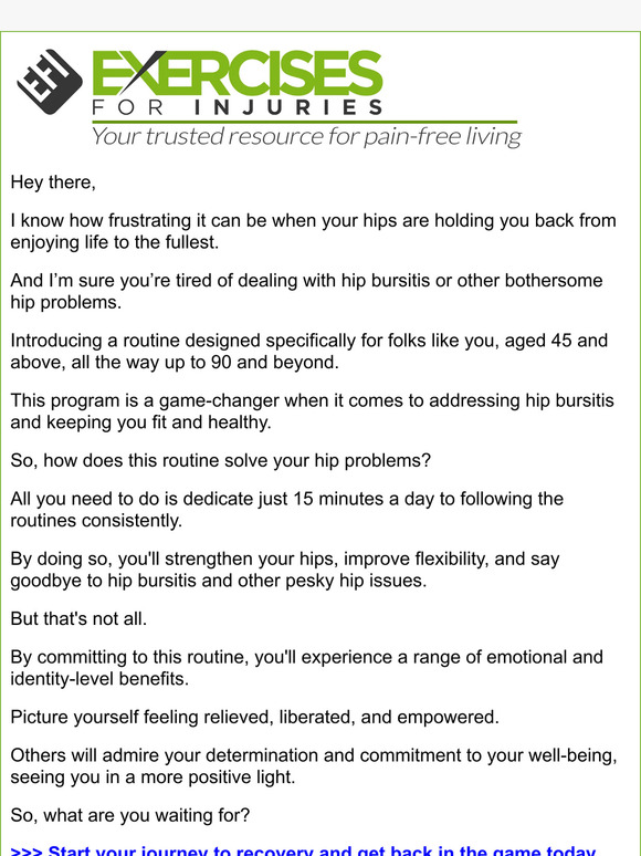 Exercisesforinjuries get fit get strong and beat hip bursitis in