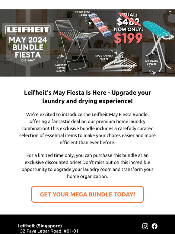 Leifheit's May Fiesta Is Here - Upgrade your laundry and drying experience!