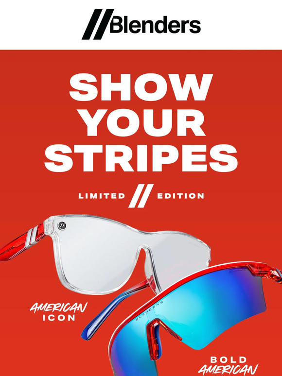 Blenders Eyewear ALLNEW! This Memorial Day, Show Your Stripes 🇺🇸