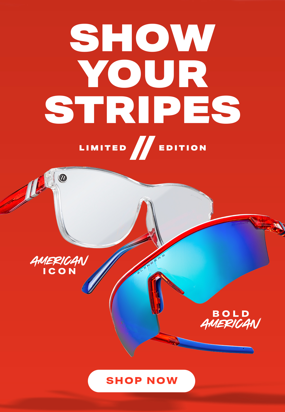 Blenders Eyewear ALLNEW! This Memorial Day, Show Your Stripes 🇺🇸