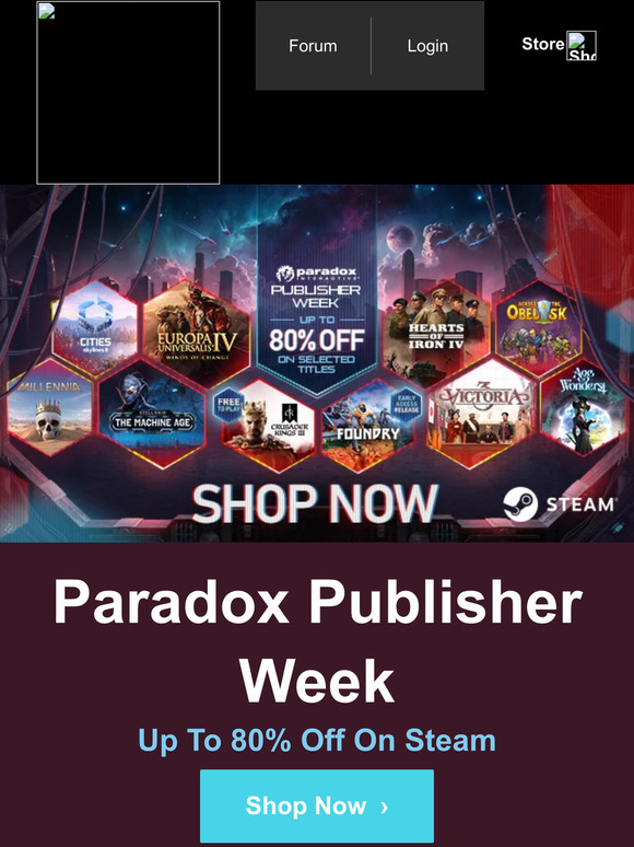 Up To 80% Off During The Paradox Publisher Week