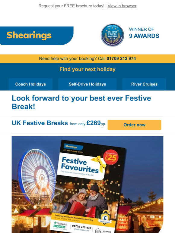 Shearings Holidays The NEW Festive Breaks brochure is here...get your