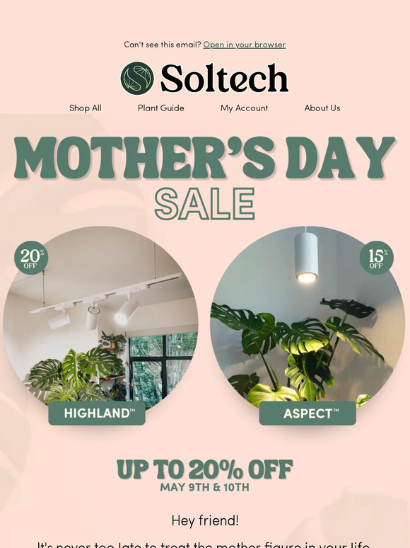 Up to 20% OFF: Final Chance at our Mother's Day Sale! 💝🌱