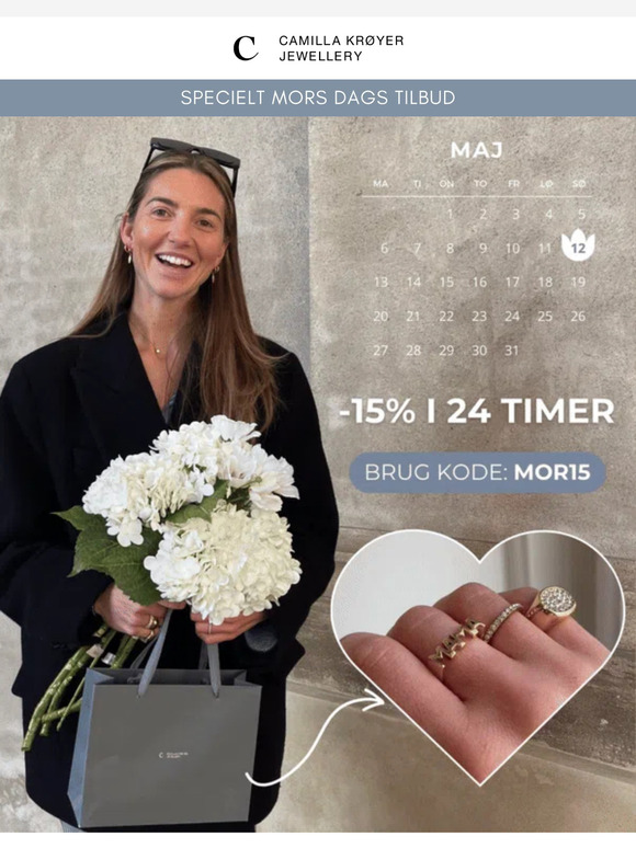 En 15% rabat til dig — — ❤️