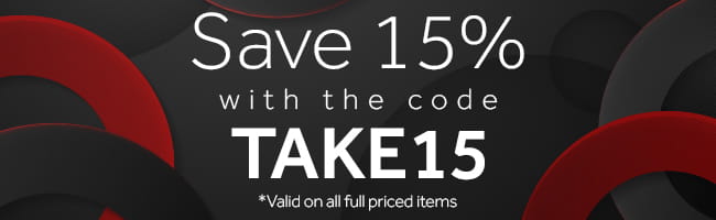 Save 15% with the code TAKE15
