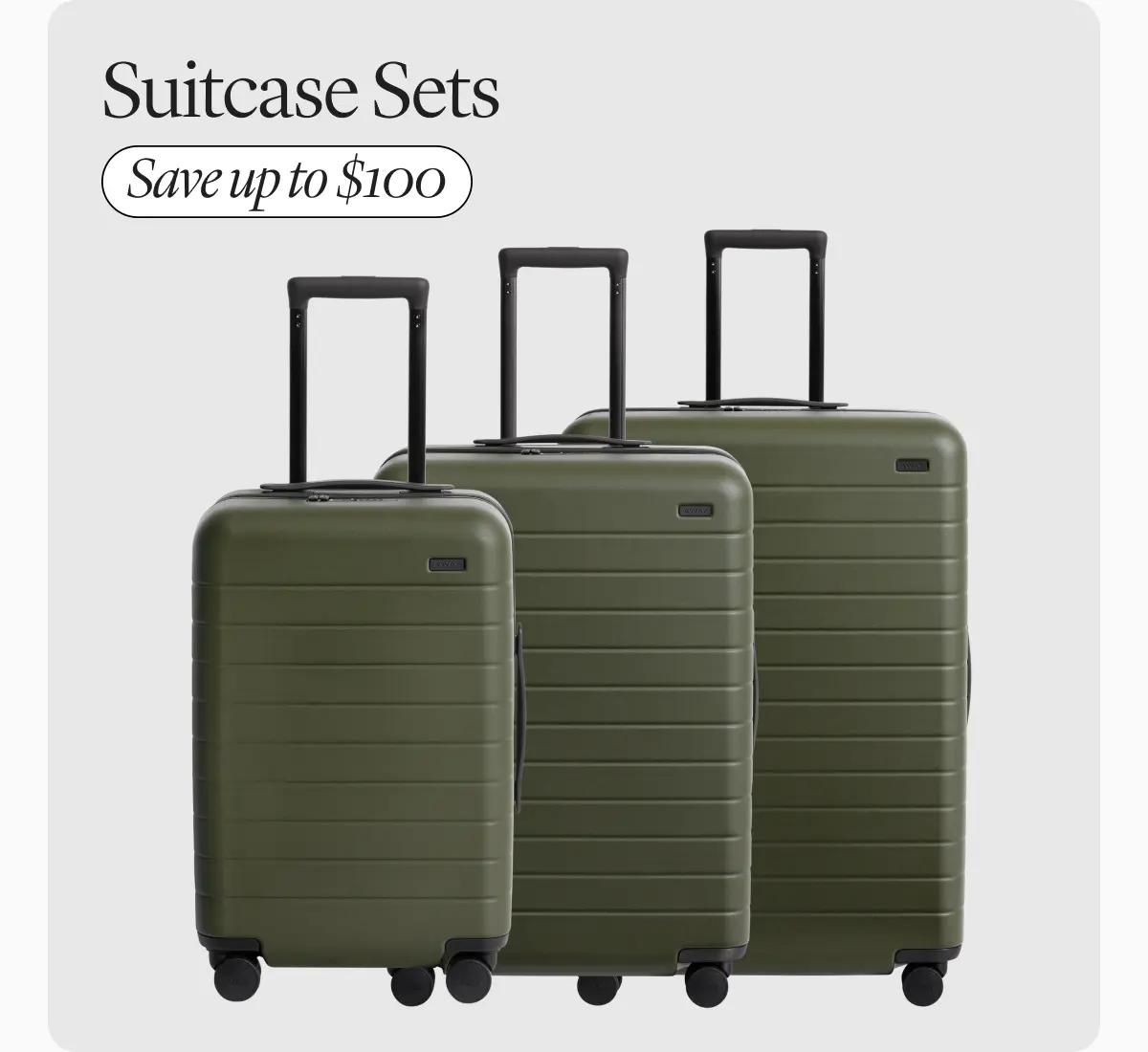 Suitcase sets. Save up to $100