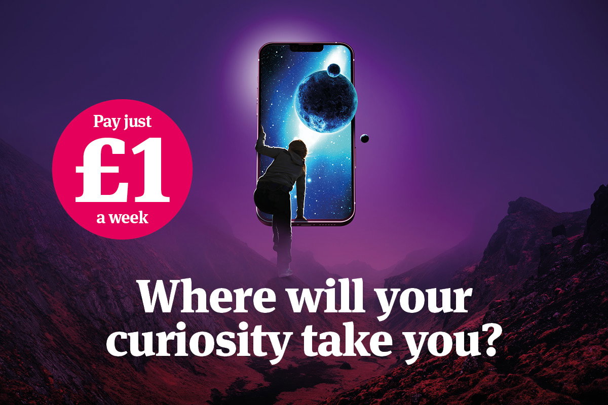 Where will your curiosity take you? Pay just £1 a week. Image links to offer.
