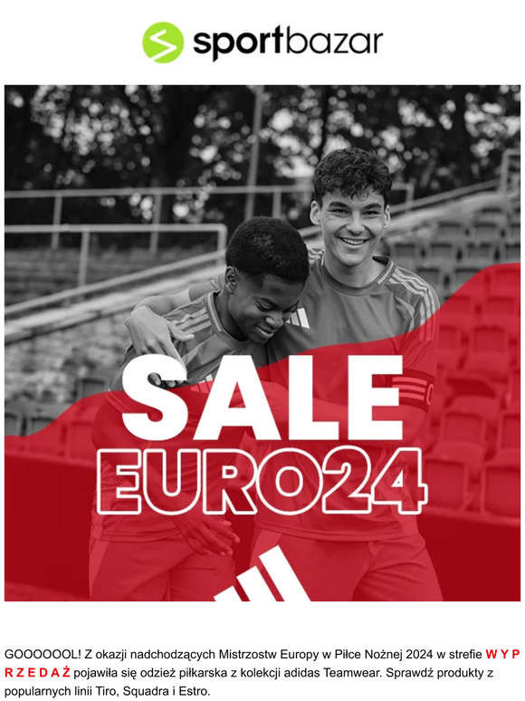 🔴 Do - 6 0 % na odzież piłkarską adidas ✂ EURO SALE