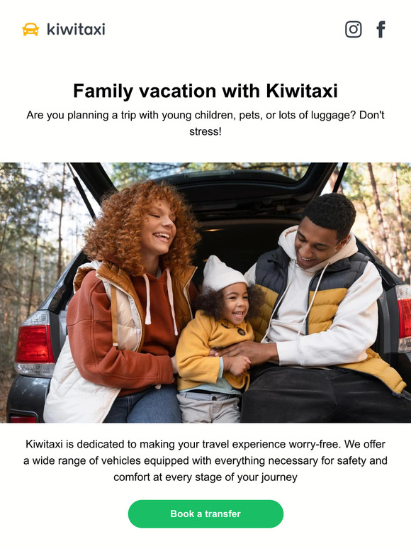 Family-friendly travel with Kiwitaxi! ✨