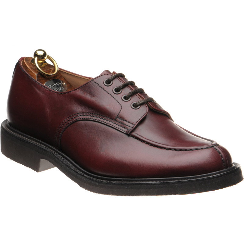 Image of Herring Kilsby rubber-soled Derby shoes in Burgundy Cutter