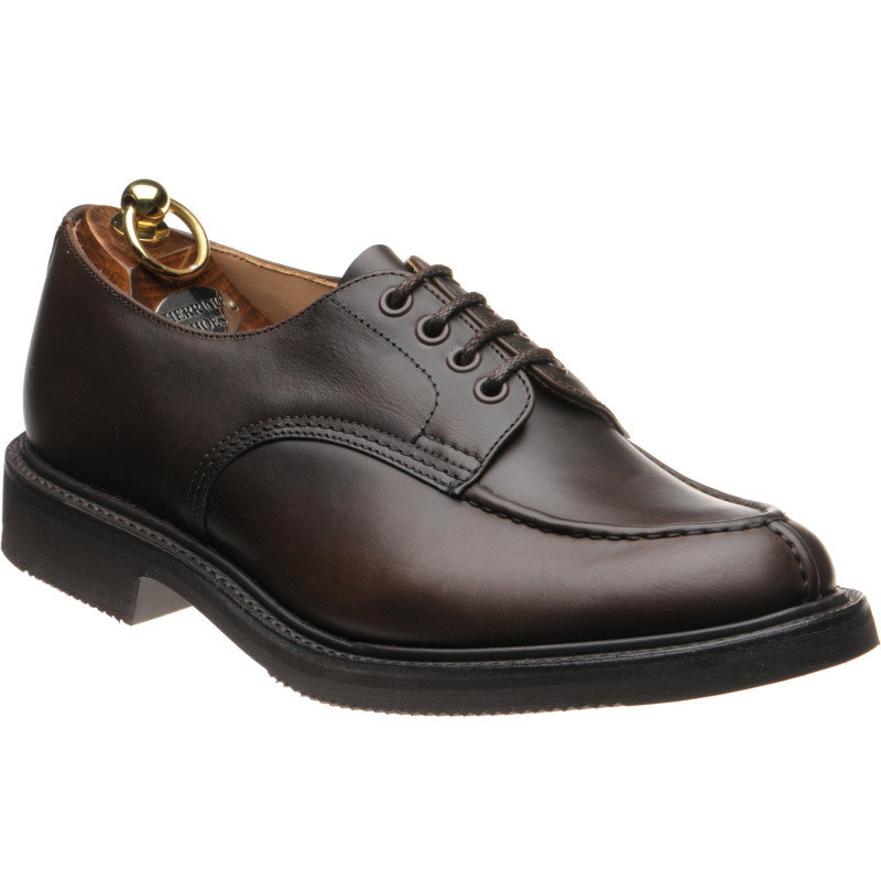 Image of Herring Kilsby rubber-soled Derby shoes in Dark Brown Cutter