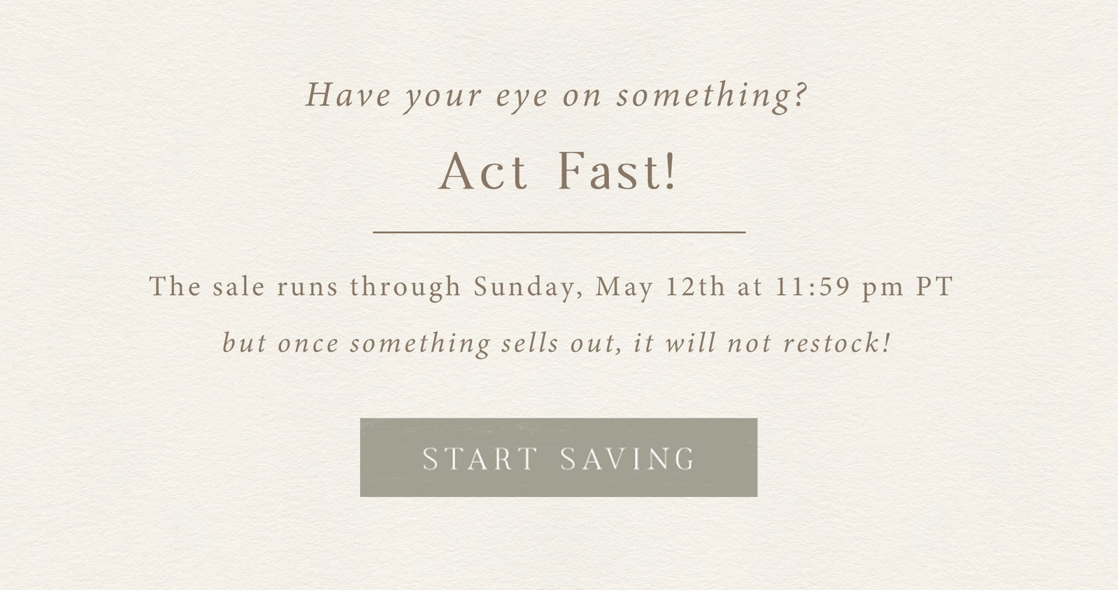Start Saving