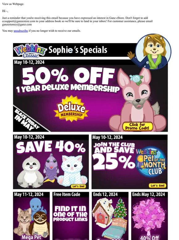 Black Friday in May!