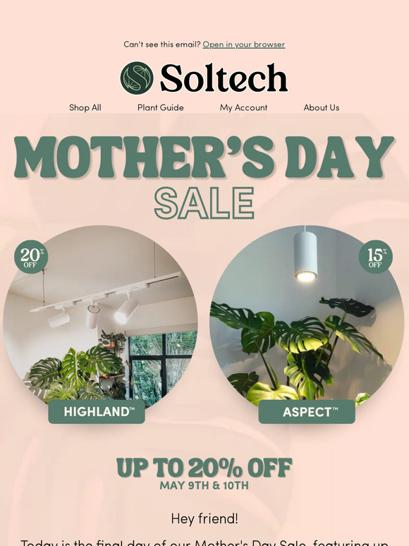 💝Ends Tonight: Up to 20% Off Sitewide for Mother's Day!