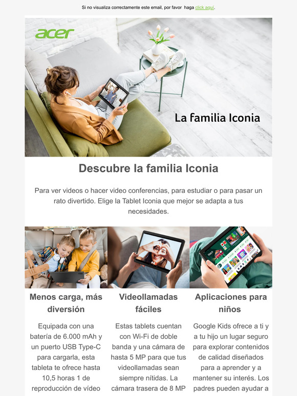 La tablet Acer perfecta para ti