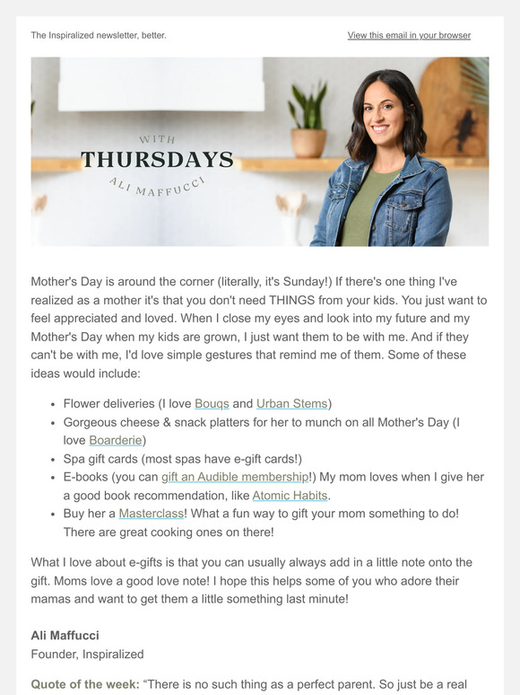 Last Minute Mother's Day Gift Ideas!