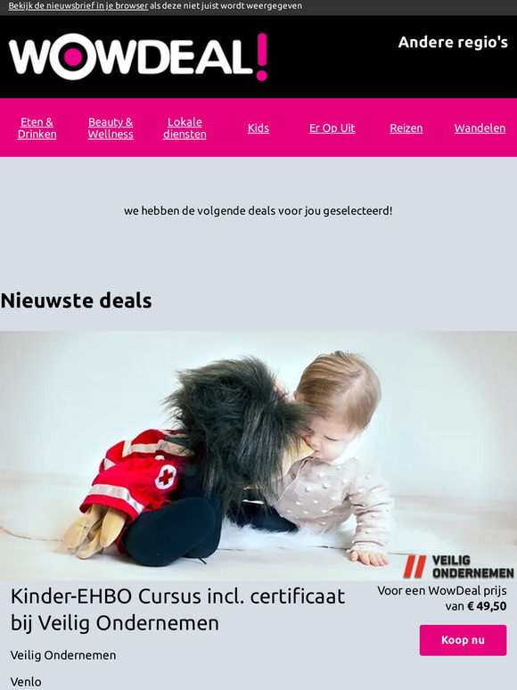 Kinder-EHBO Cursus incl. certificaat bij Veilig Ondernemen | Massage + thermotherapie bij Massagepraktijk Jansen