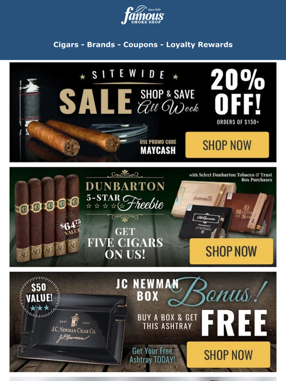 Famous Smoke Shop This week's deals you'll only find at Famous! Milled