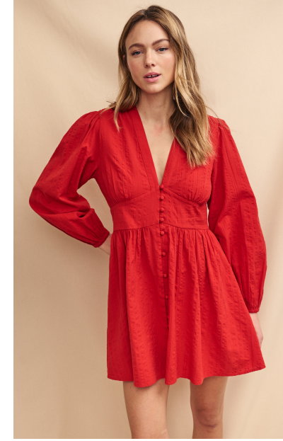 red-starlight-long-sleeve-mini-dress
