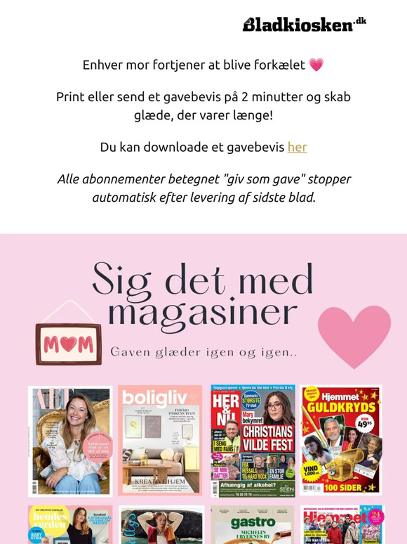 Sig det med magasiner 💗