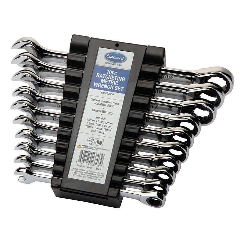 Eastwood 10pc Ratcheting Wrench Set MM