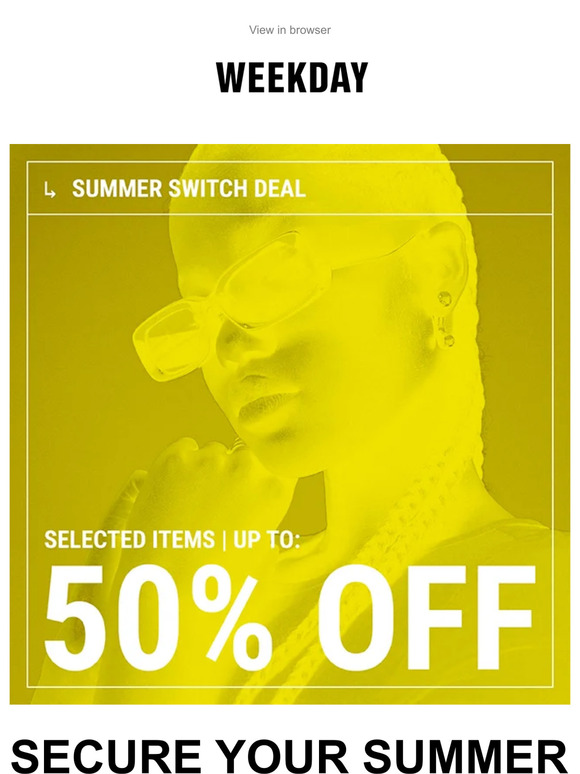 Up to 50% off selected items | Summer Switch Deal