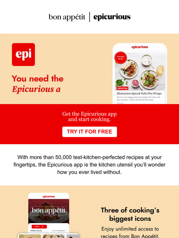 Epicurious: Make this spring delicious with the Epicurious app | Milled