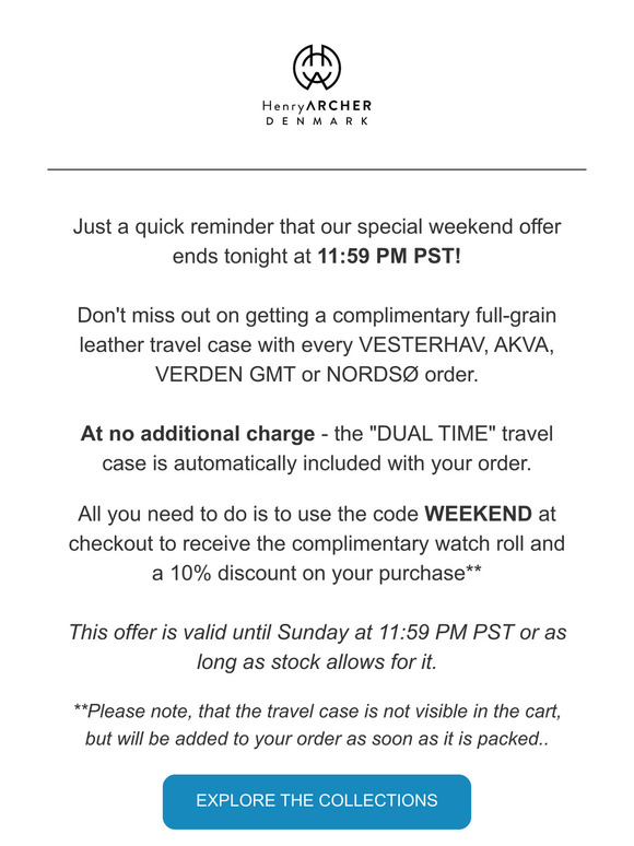 Ending tonight - A special offer from Denmark...