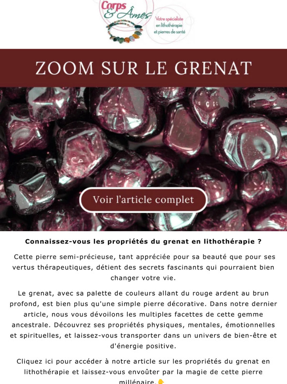 ✨ Découvrez les vertus incroyables du Grenat !