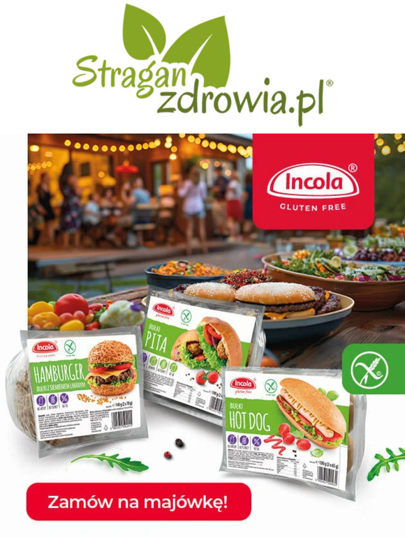 Zamów na majówkę - bezglutenowe produkty Incola