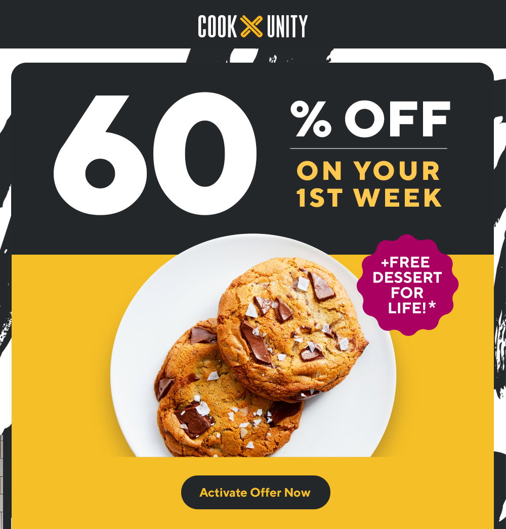 60% OFF and Free Dessert FOR LIFE