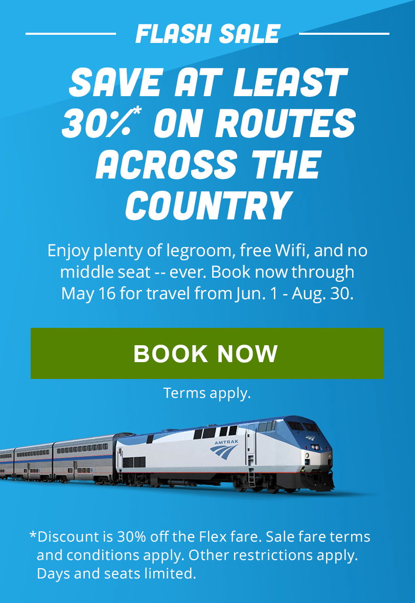 SAVE AT LEAST 30%* ON ROUTES ACROSS THE COUNTRY