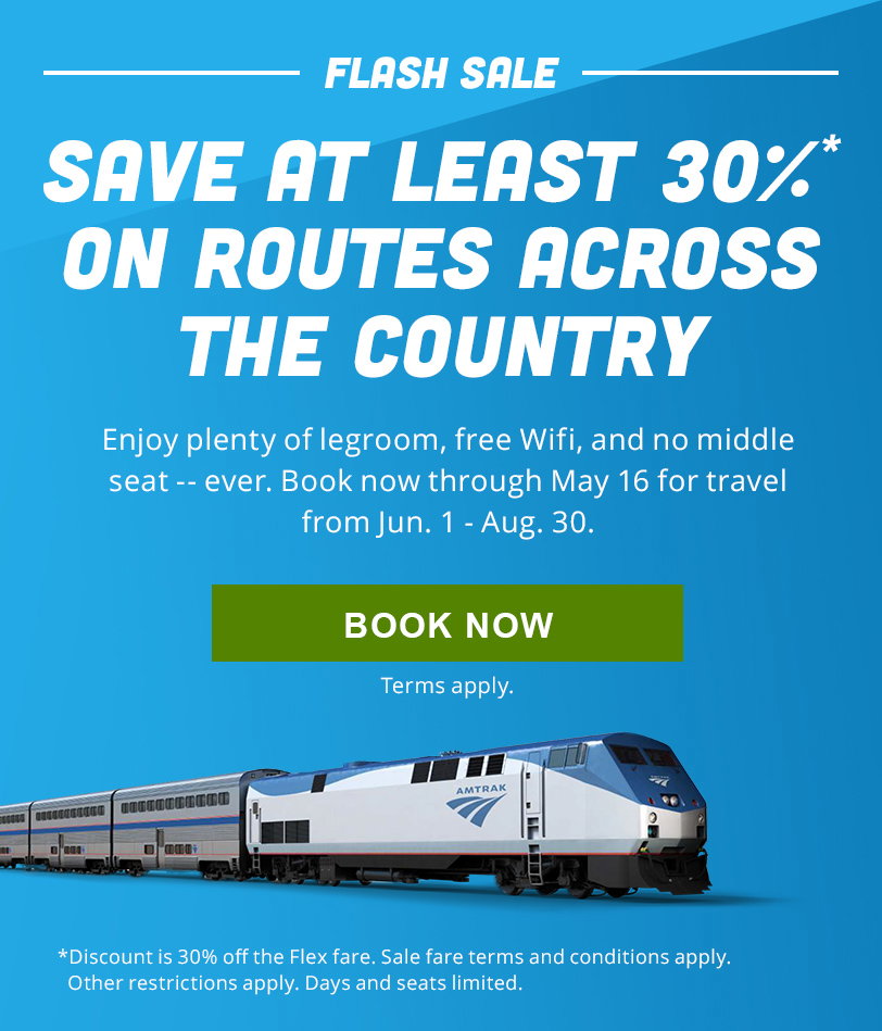 SAVE AT LEAST 30%* ON ROUTES ACROSS THE COUNTRY
