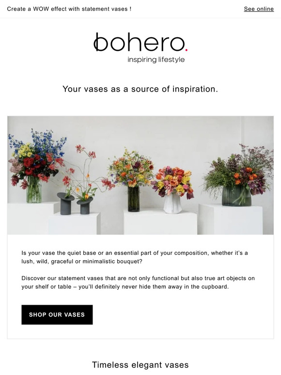 Create a WOW effect with statement vases !