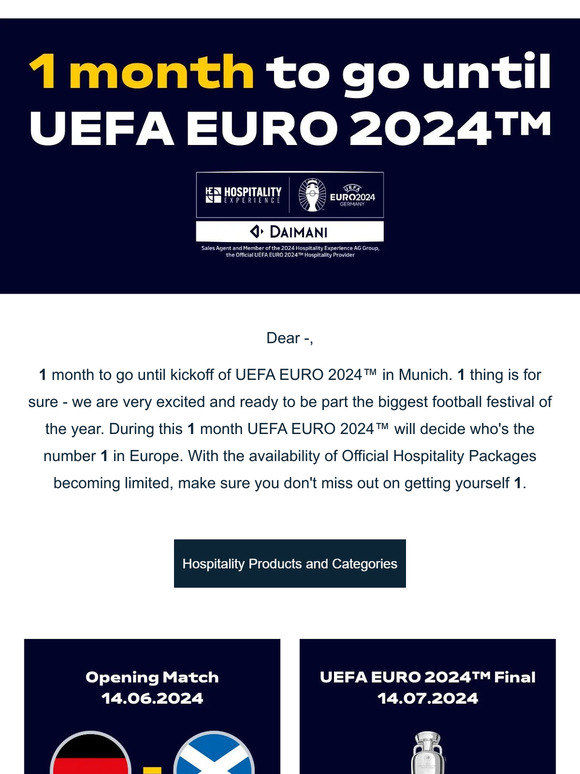 ⚽ 1 Month To Go until UEFA EURO 2024™