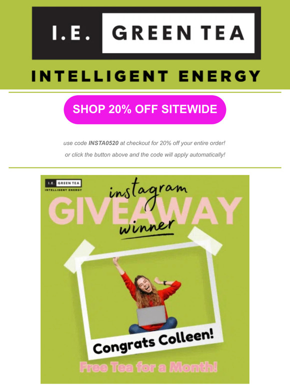 Free Tea for a Month! Did you a Win?