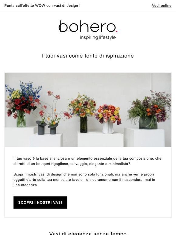 Punta sull'effetto WOW con vasi di design !