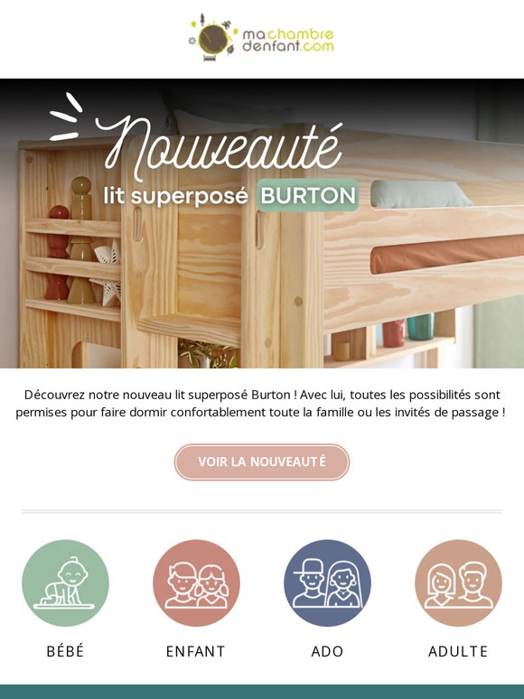 🌟 Gagnez de la place dans votre chambre avec notre nouveau lit superposé !