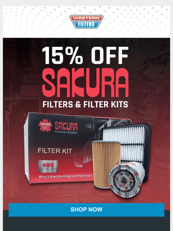 15% Off Sakura Filters & Filter Kits