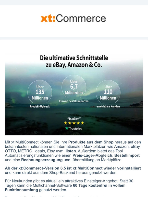 xt:MultiConnect - Verbinden Sie Ihren Shop mit Marktplätzen