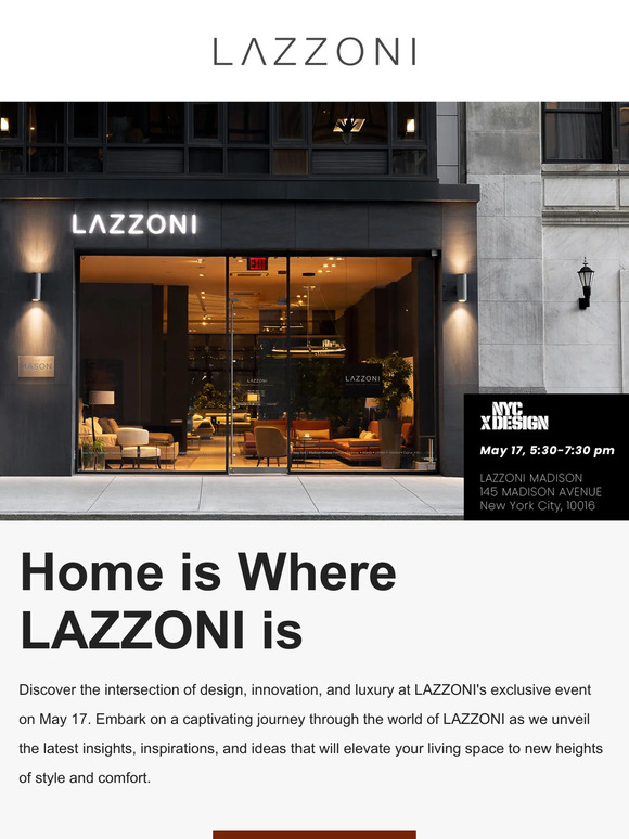 Save the Date: You are invited to LAZZONI Madison Showroom
